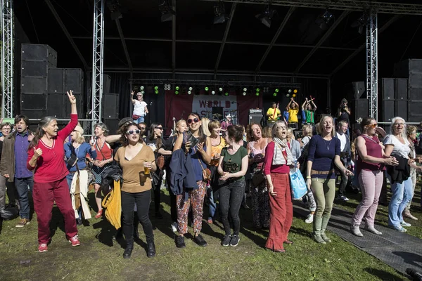 Ámsterdam Países Bajos Julio 2016 Personas Que Interpretan Música Cantan —  Fotos de Stock