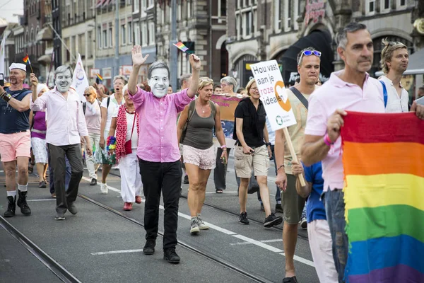 Ámsterdam Países Bajos Julio 2016 Personas Con Rey Willem Alexander — Foto de Stock
