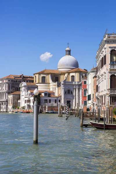 Vista Sobre Gran Canal Con Chiesa San Geremia Venecia Italia — Foto de Stock