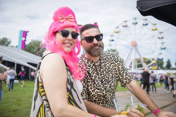 Amsterdam Hollanda Temmuz 2017 Westerpark Milkshake Festivali Nde Parlak Pembe — Stok fotoğraf