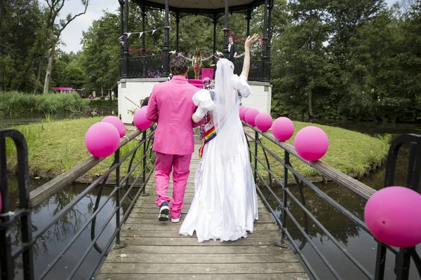 Amsterdam Holandia Lipca 2016 Ceremonia Ślubna Lucien Spee Reżyser Amsterdamu — Zdjęcie stockowe