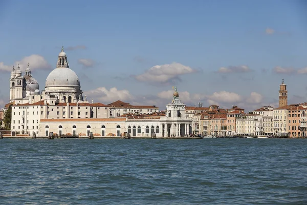 Vista Laguna Veneciana Con Punta Della Dogana Basilica Santa Maria — Foto de Stock