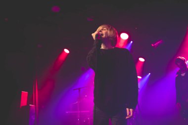 Amsterdam, Hollanda - 17 Şubat 2018 - İngiliz rock grubu The Charlatans'ın Paradiso Noord -De Tolhuistuin konseri
