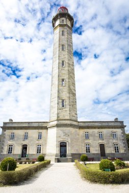1854 Grand Phare des Baleines deniz feneri, Ile de Re, Fransa.