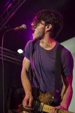 Amsterdam, Hollanda, 13 Eylül 2014, West'ival sırasında, Mercatorplein'de açık hava ücretsiz sinema ve kültür festivali. Breton ücretsiz açık konser