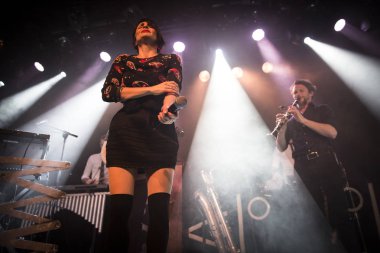 Amsterdam, Hollanda 16 Mart 2016: Fransız Kervan Sarayı konseri melkweg