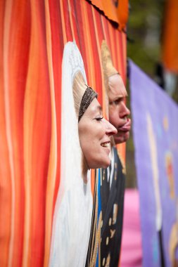 Amsterdam, Hollanda, 26 Nisan 2014: resmi ulusal tatil Kral günü kutlaması - Koningsdag - Kral Willem doğum günü kutlamak için tüm ülkede Nisan ayında her yıl düzenlenen