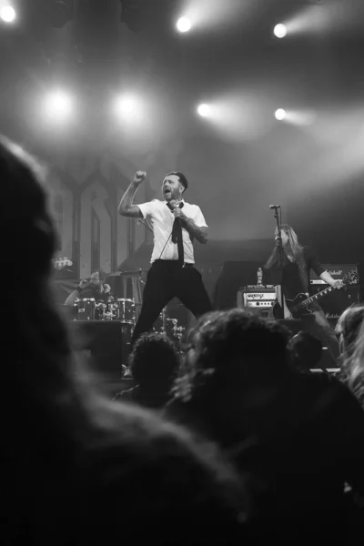 阿姆斯特丹 2017年3月19日 支持与挪威硬摇滚乐队奥黛丽霍恩音乐会加拿大硬摇滚重金属乐队丹科琼斯在梅尔克韦格 — 图库照片