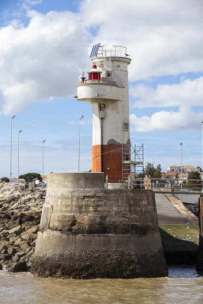 Petit Phare Blanc Rouge Port Royan Sur Côte Atlantique France — Photo