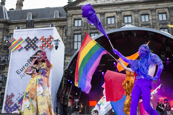 Amszterdam Holland July23 2016 Pink Szombat Meleg Euro Pride Ünnepségek — Stock Fotó