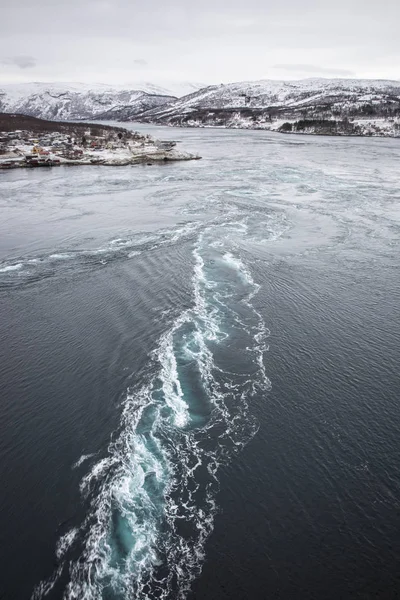 Saltstraumen Nordland Norvégia Olvasztótégelyei — Stock Fotó