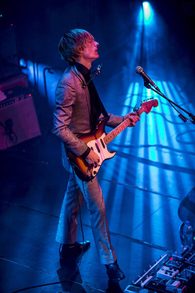 Amsterdam, The Netherlands - 21 february, 2016: concert of English psychedelic rock band Kula Shaker for their album release K 2.0 at Paradiso concert hall