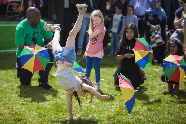 Amsterdam Países Bajos Julio 2016 Taller Danza Con Niños Amsterdam —  Fotos de Stock