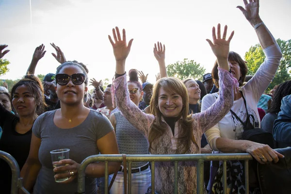 Ámsterdam Países Bajos Julio 2016 Audiencia Fans Aplaudiendo Concierto Banda — Foto de Stock