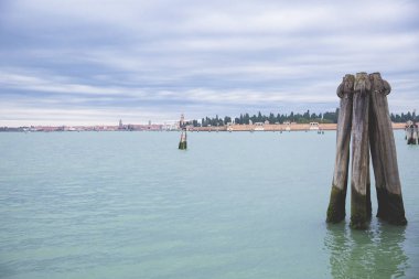 San Michele ile Venedik Lagünü manzarası, Venedik mezarlık adası, İtalya