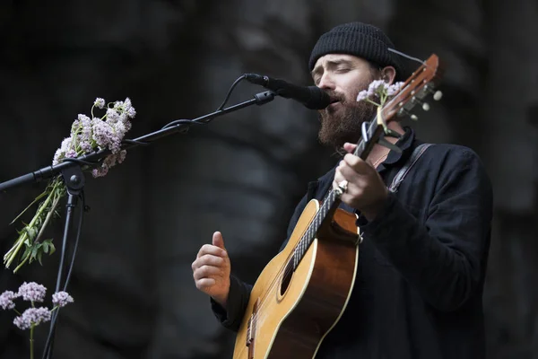 Traena Noruega Julio 2016 Concierto Del Cantautor Músico Australiano Cueva — Foto de Stock