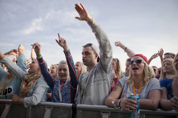 Traena Norway July 2014 Concert Norwegian Band Ida Maria Traenafestival — Stock Photo, Image