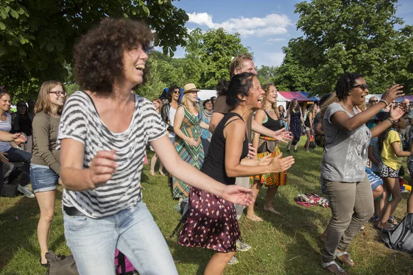 Amsterdam Países Bajos Julio 2015 Taller Danza Africana Durante Amsterdam — Foto de Stock