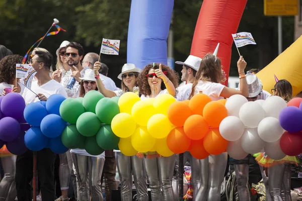 Amsterdam Nizozemsko Srpna 2015 Účastníci Každoroční Akce Ochranu Lidských Práv — Stock fotografie