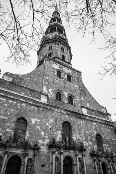Old Riga Peter Kilisesi Kulesi — Stok fotoğraf