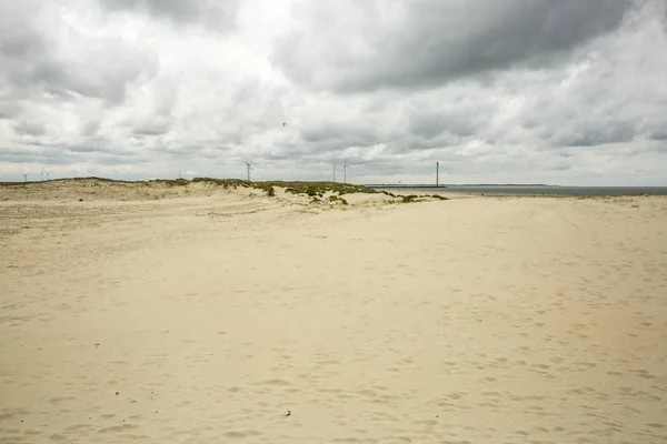 Meerblick Mit Windmühlen Haringvliet Den Niederlanden — Stockfoto