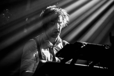 Amsterdam, Hollanda 16 Mart 2016: Fransız Kervan Sarayı konseri melkweg