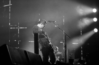 Amsterdam, Hollanda - 2 Ekim 2017: Konser od İzlanda post rock grubu Sigur Ros amsterdam'da canlı mekan Afas