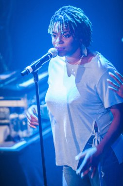 Amsterdam, Hollanda - 1 Temmuz 2016: kültürel ve dünya müzik festivali Roots Amsterdam kapsamında Melkweg'de reggae şarkıcıları Gentleman ve Ky-Mani Marley konseri