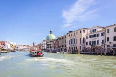 İtalya Venedik 'teki güzel rıhtım