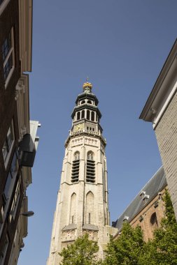 Kulesi Lange Jan, Middelburg, Zeeland, Hollanda ile manastır kompleksi