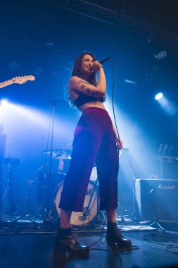 Amsterdam, Hollanda - 17 Şubat 2018 - İngiliz rock grubu The Charlatans'ın Paradiso Noord konseri öncesinde ilk perde wiith İngiliz rock grubu Average Sex - De Tolhuistuin