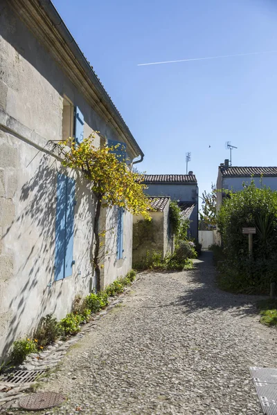 Talmont Sur Gironde Charente Maritime Fransa Nın Küçük Yaya Sokağı — Stok fotoğraf