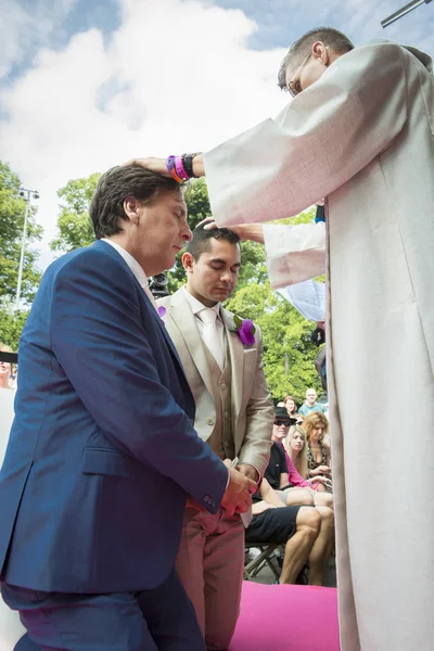 Amsterdam Nederland Juli 2016 Huwelijksceremonie Van Lucien Spee Directeur Van — Stockfoto