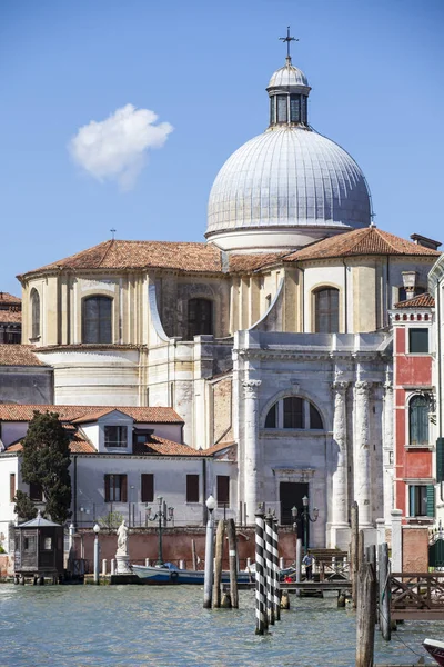 Vista Sobre Gran Canal Con Chiesa San Geremia Venecia Italia — Foto de Stock