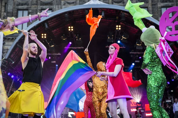 Amszterdam Holland July23 2016 Pink Szombat Meleg Euro Pride Ünnepségek — Stock Fotó