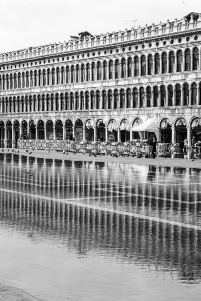 Venise Italie Janvier 2015 Vue Sur Place Saint Marc Couverte — Photo