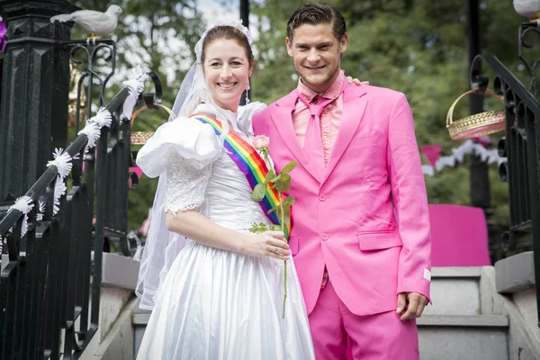 Amsterdam Nederland Juli 2016 Huwelijksceremonie Van Lucien Spee Directeur Van — Stockfoto