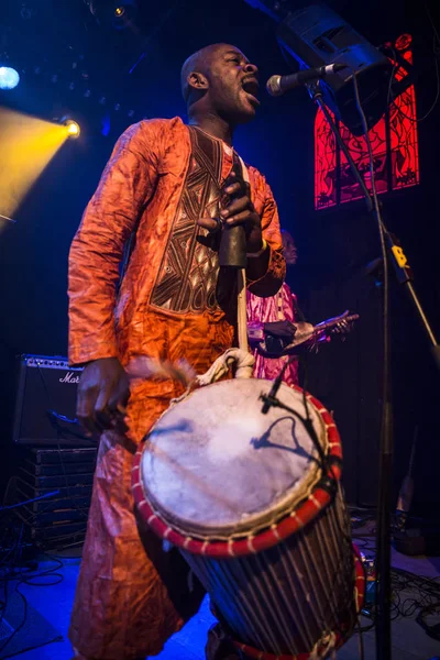 Amsterdam Países Bajos Febrero 2016 Concierto Banda Africana Mali Bko — Foto de Stock