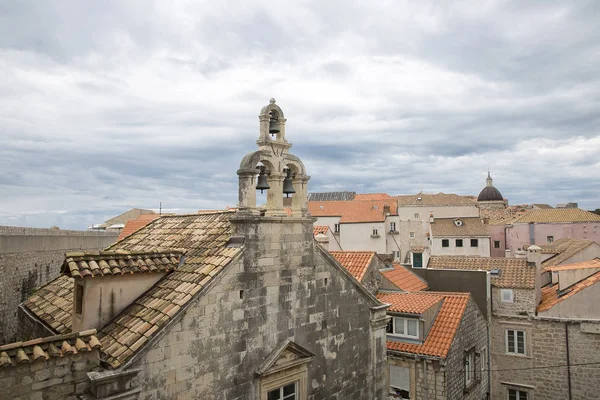 Vue Sur Les Toits Orange Vieille Ville Dubrovnik Depuis Ancien — Photo