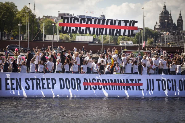 Amsterdam Nederland August 2016 Deltakere Det Årlige Arrangementet Beskyttelse Menneskerettigheter – stockfoto