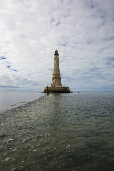 Vue Phare Historique Cordouan Marée Basse Estuaire Gironde France — Photo