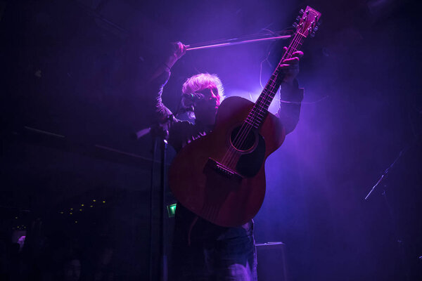 Amsterdam, The Netherlands - 01 March 2018: Concert of Americam singer and guitarist Lee Ranaldo Bitterzoet Paradiso Amsterdam. Lee Ranaldo was a former member of Sonic Youth;