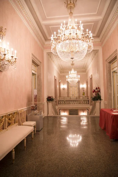 Venecia Italia Diciembre 2015 Interior Del Teatro Histórico Fenice Reconstruido — Foto de Stock