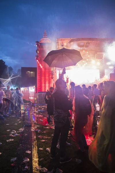 Amsterdam Holandia Lipiec 2017 Widok Festiwal Nocy Ludzi Imprezowanie Taniec — Zdjęcie stockowe