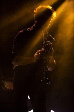 Amsterdam, Hollanda 16 Mart 2016: Fransız Kervan Sarayı konseri melkweg