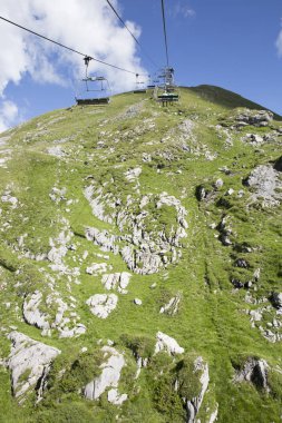 yaz aylarında alp manzara, Alpler dağ masifi, Kanton Vaud ve Valais, İsviçre Alpleri, İsviçre