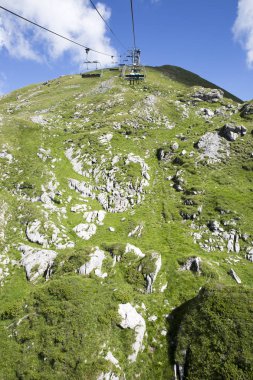yaz aylarında alp manzara, Alpler dağ masifi, Kanton Vaud ve Valais, İsviçre Alpleri, İsviçre