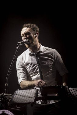 Amsterdam, Hollanda 16 Mart 2016: Fransız Kervan Sarayı konseri melkweg