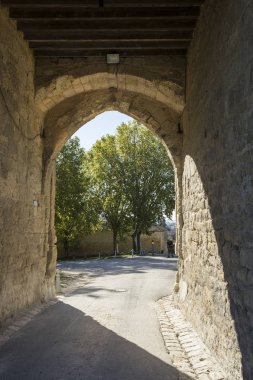 Blaye Kalesi 'nin kemerli giriş kapısı, Gironde, Fransa