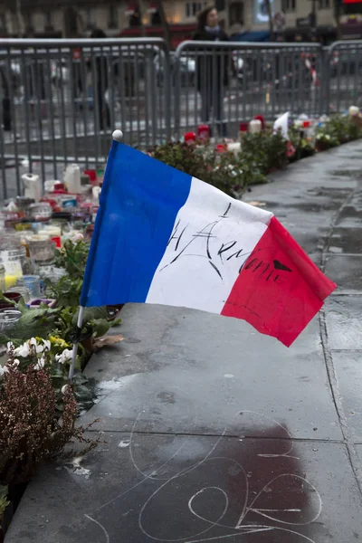 París Francia Enero 2016 Ceremonia Para Conmemorar Las Víctimas Del — Foto de Stock